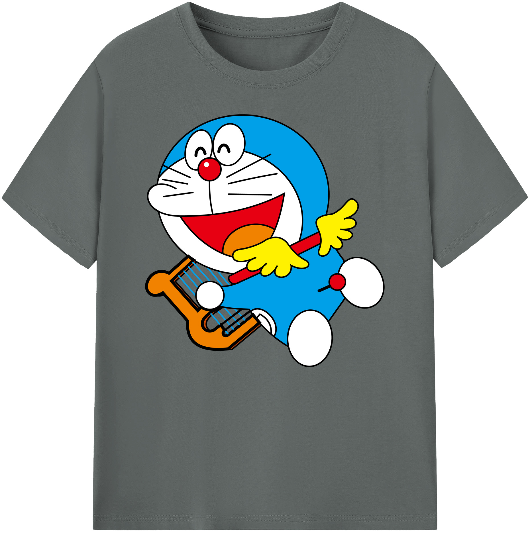 （画像用） ドラえもん Doraemon 綿100％ メンズ半袖Tシャツ｜肌触りやわらか＆通気性